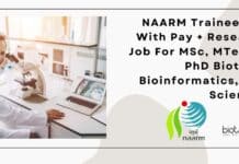 NAARM Traineeship With Pay + Research Job For MSc, MTech & PhD Biotech, Bioinformatics, Life Sciences ICAR-NAARM Traineeship With Pay