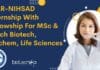 ICAR-NIHSAD Internship With Fellowship For MSc & BTech Biotech, Biochem, Life Sciences ICAR-NIHSAD Internship