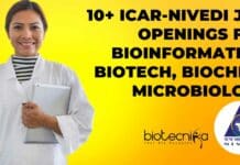 10+ ICAR-NIVEDI Job Openings For Bioinformatics, Biotech, Biochem, Microbiology ICAR-NIVEDI Jobs 2022