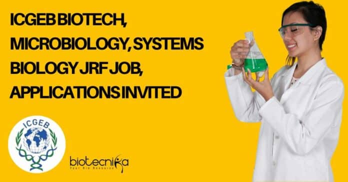 ICGEB JRF 2022 Job