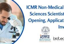 ICMR Non-Medical Life Sciences Scientist Job Opening, Applications Invited ICMR Non-Medical Job Opening