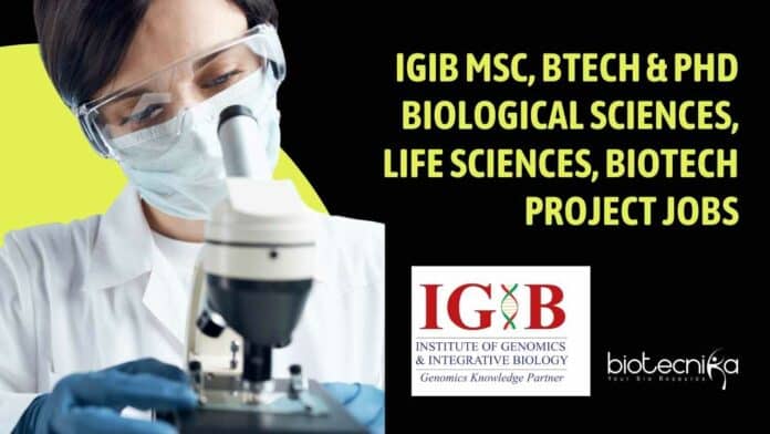 IGIB BTech Jobs 2022