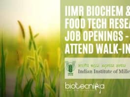 IIMR Jobs For Biochem