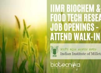 IIMR Jobs For Biochem