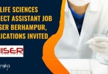 MSc Life Sciences Project Assistant Job at IISER Berhampur, Applications Invited IISER Berhampur JRF Vacancy