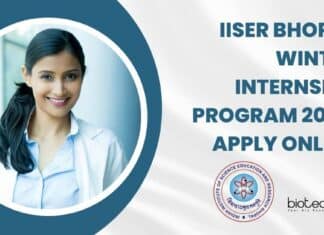 IISER Bhopal Winter Internship Program