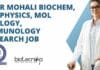 IISER Mohali Biochem, Biophysics, Mol Biology, Immunology Research Job IISER Mohali Biochem