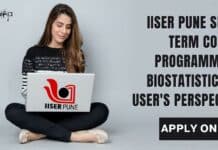 IISER Pune Short Term Course Programme On Biostatistics – A User’s Perspective IISER Pune Online Course