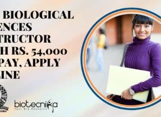 IISc Biological Sciences Instructor