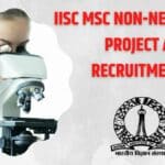IISc MSc Biology Project Associate