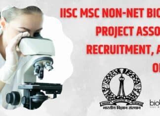 IISc MSc Biology Project Associate