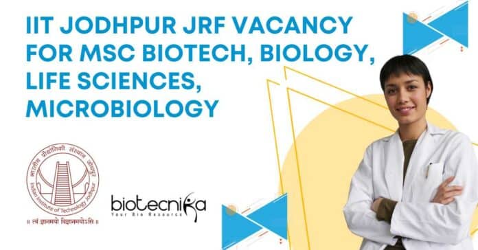 IIT Jodhpur JRF Vacancy