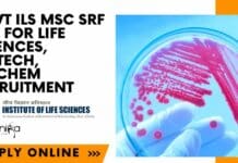 Govt ILS MSc SRF Job For Life Sciences, Biotech, Biochem Recruitment, Apply Online ILS SRF Post 2022