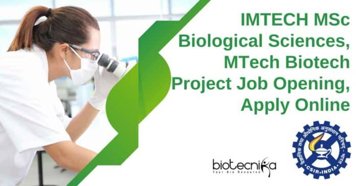 IMTECH MSc Biological Sciences