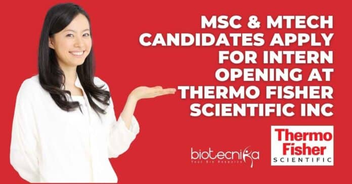 Intern Job at Thermo Fisher Scientific - MSc & MTech Apply