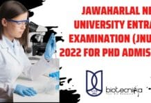 JNUEE 2022 Notification PhD