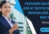 Freshers Biotech Job at Biotecnika, Bangalore For BDE Post | Apply Online Freshers BDE Job Biotecnika Jan 2023