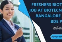 Freshers BDE Job Biotecnika Jan 2023