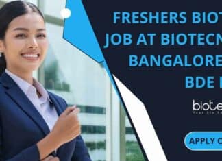 Freshers BDE Job Biotecnika Jan 2023