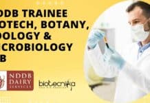 NDDB Trainee Biotech, Botany, Zoology & Microbiology Job – Freshers Can Apply NDDB Trainee Biotech