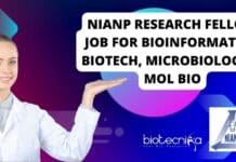 NIANP Research Fellow Job For Bioinformatics, Biotech, Microbiology & Mol Bio NIANP Research Fellow Job
