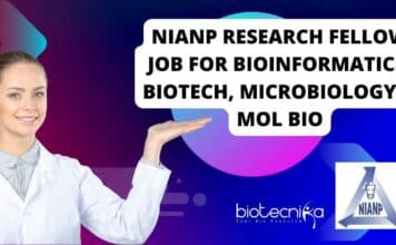 NIANP Research Fellow Job For Bioinformatics, Biotech, Microbiology & Mol Bio NIANP Research Fellow Job