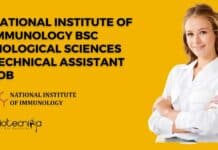 National Institute of Immunology BSc Biological Sciences Technical Assistant Job NII Biological Sciences BSc