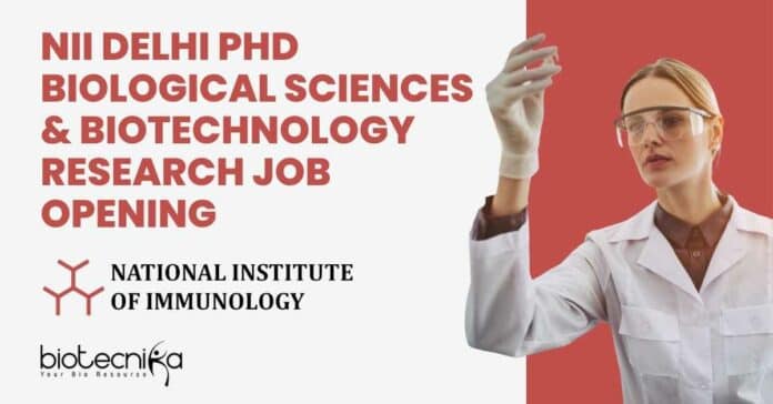 NII Delhi PhD Job Opening