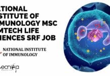 National Institute of Immunology MSc & MTech Life Sciences SRF Job NII Project SRF 2022