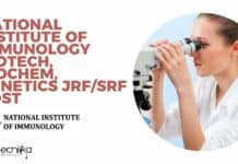 National Institute of Immunology Biotech, Biochem, Genetics JRF/SRF Post NII Research Post Opening