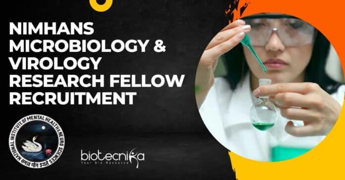 NIMHANS Virology Job 2022