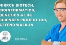 NIRRCH Biotech, Bioinformatics, Genetics & Life Sciences Project Job, Attend Walk-In NIRRCH Bioinformatics