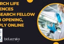 NIRRCH Life Sciences Research Fellow Job Opening, Apply Online NIRRCH Life Sciences Research