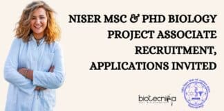 NISER Biology Project Associate