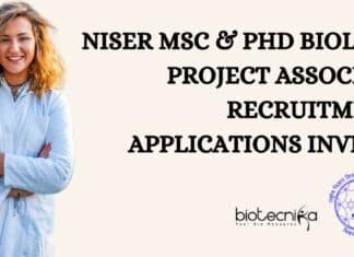 NISER Biology Project Associate