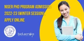 NISER PhD 2022-2023 Admission