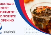 Pepsico R&D Scientist Recruitment – Food Science Job Opening Pepsico R&D Scientist Recruitment