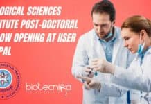 Biological Sciences Institute Post-Doctoral Fellow Opening at IISER Bhopal PhD Biological Sciences Job