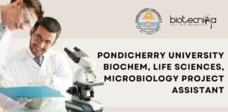 Pondicherry University Project Recruitment