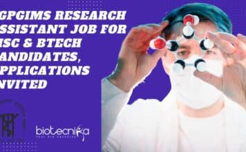 SGPGIMS Research Assistant Vacancy