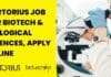 Sartorius Job For Biotech & Biological Sciences, Apply Online Sartorius Job For Biotech