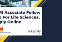 TERI Associate Fellow Job For Life Sciences, Apply Online TERI Associate Fellow Job