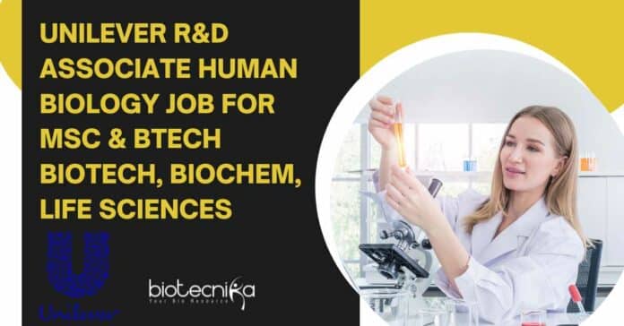 Unilever R&D Associate Human Biology