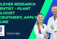 Unilever Research Scientist – Plant Biologist Recruitment, Apply Online Unilever Research Scientist Plant