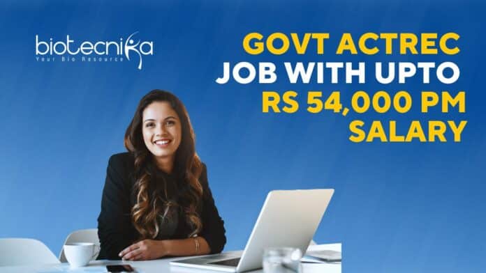 ACTREC Bsc Biotech Job
