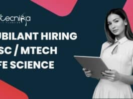 Jubilant Life science jobs