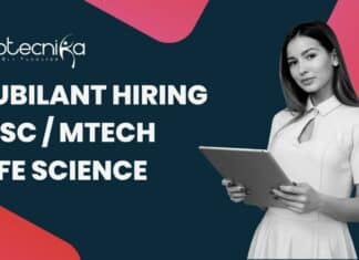 Jubilant Life science jobs