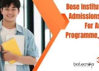 Bose Institute Admission 2022