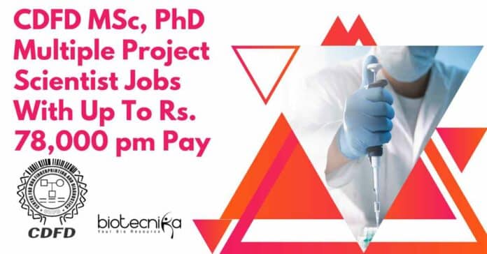 CDFD Project Scientist Jobs