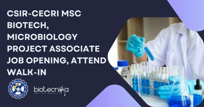 CSIR-CECRI MSc Biotech